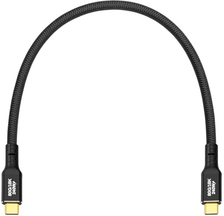 HangTon USB-Typ-C-Kabel, 80 Gbit/s Datenübertragung, 4K-Videoaufnahme für Sony A7RV FX3 Canon R5C R3 Lumix GH6 S5IIX X‑H2 X‑T5 Kamera, Crucial x10 SSD, ASUS Lenovo Laptop, iPhone 16, 30 cm