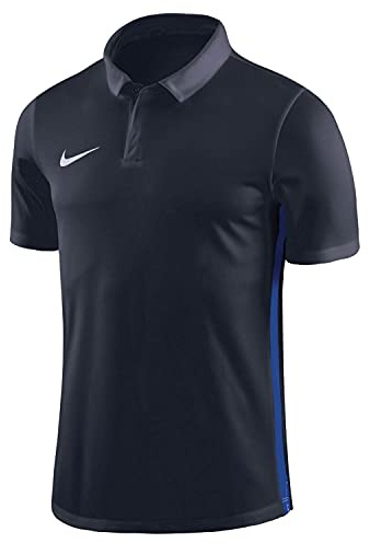 Nike Herren Poloshirt Academy 18, Obsidian/Royal Blue/White, S, 899984-451
