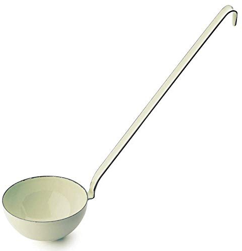 Riess Emaille Schöpflöffel Kochkelle Pastell Serie Küchentool zum Hängen (gelb, 9 cm)