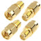 TengKo SMA Male Plug to RP-SMA Female RF Straight Connector Gold Plating Adapter for Wi-Fi Antenna Repeaters Radio Signal Extension Cable (4 PCS)