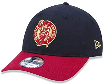 New Era Boston Celtics NBA Team Navy Red 9Twenty Unstructured Strapback Cap - One-Size