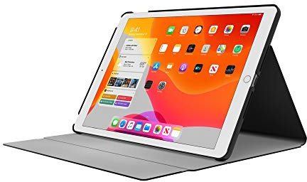 Incipio Faraday Folio Case Compatible with Apple iPad 10.2 Inch (2019) - Black [Wake/Sleep I Pencil Holder I Faux Leather I Stand I Magnetic Closure] - IPD-406-BLK