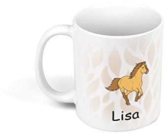 Sunnywall Personalisierte Kinder-Tasse aus Kunststoff mit Namen Riesige Auswahl an Motiven bruchsicher (Pferd 05)