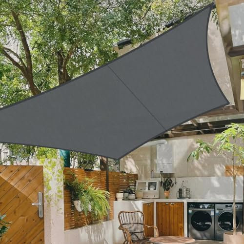COOL AREA Sonnensegel Wasserdicht Quadratisch 3x3m Sonnenschutz UV Schutz Windschutz,Geeignet für Außenbereiche wie Garten und Balkone,Terrasse, Antracita