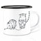 Ligarti® Emaille Tasse (leicht & robust) | Design Cup, Camping Becher handveredelt in Deutschland | Kaffeetasse, Emaillebecher