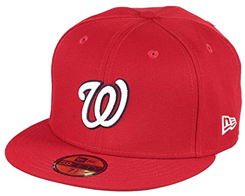New Era Washington Nationals MLB Cap 59Fifty Basecap Baseball Kappe Rot - 7 1/2-60cm (XL)