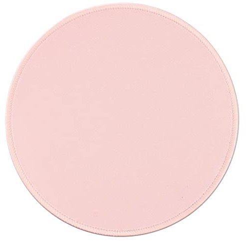 Hosimoln Tapis de Souris Rond avec Impression HD, Tapis de Souris à Base en Caoutchouc antidérapant avec Bord Cousu, Tapis de Souris personnalisé pour Ordinateur portable-22cm Pink011