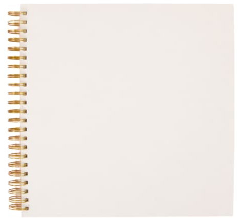 Craftelier Ringalbum für Scrapbooking- und Bastelprojekte, 30 Blatt, elfenbeinfarben, Grammatur 190 g, goldener Spiralring, Größe 30,5 x 30,5 cm