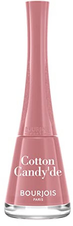 BOURJOIS - Vernis À Ongles 1 Seconde 50 CottonCandy'De - Séchage Rapide En 50 Secondes - Pinceau Panoramique Anti Débordement - Application Facile - Couleur Intense - 9 ml