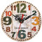 Ausla Reloj de Pared de 12 Cm, Relojes Retro Rústicos con Pilas, Decorativos de Madera Fáciles de Leer para Cocina, Dormitorio, Sala de Estar(#3)