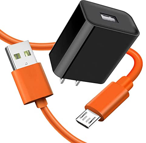 Wall Charger Charging Cable Power Cord Wire for Ring keypad 2nd gen,Ring Video Doorbell 2/3/3 Plus/4, Doorbell Pro/Plus and Camera Battery & More Replacement Charging Power Cord (3.3ft Orange)