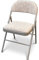 Crystals Deluxe Fabric Padded with Heavy Duty Steel Metal Frame Folding Back Rest Chair for Home Garden Office Computer Desk (1)