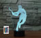 SUPERRUIDALONG 3D-Tennis-Fernbedienung 16 Farben Nachtlichter Illusion Acryl LED-Tisch Nachttischlampe Kinderzimmer Schreibtisch Dekoration Geburtstagsgeschenke Spielzeug für Kinder
