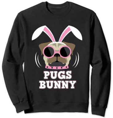 Mops Bunny Happy Easter Puggy Mops Liebhaber Osterhase Hund Sweatshirt
