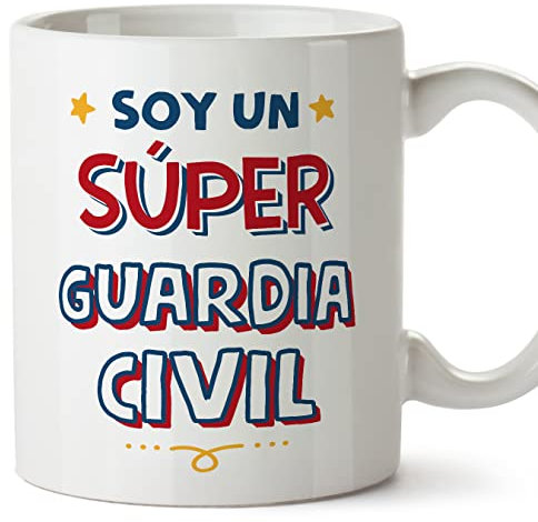 MUGFFINS Tazas para GUARDIA CIVIL hombre - En Español - Soy Súper - 11 oz / 330 ml - Regalo original y divertido