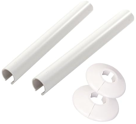 Talon Snappit Radiator Pipe Covers 15mm – White Snap-On Pipe Cover and Collar Covers for Radiator Pipes – Decorative Pipe Covers for Heating Pipework – 2 Pack