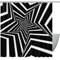 WOSHJIUK Shower Curtain Bathroom Shower and Bathtub,geometric line optical illusion,Shower Curtain Set with Hooks