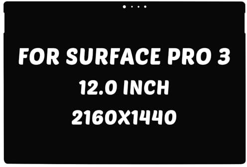 HOULISE Replacement for Microsoft Surface Pro 3 1631 LCD Screen for Surface Pro 3 Display LTL120QL01-003 Digitizer TOM12H20 2160x1440 12.0 inch LED Screen Digitizer Panel(Not Surface RT3)