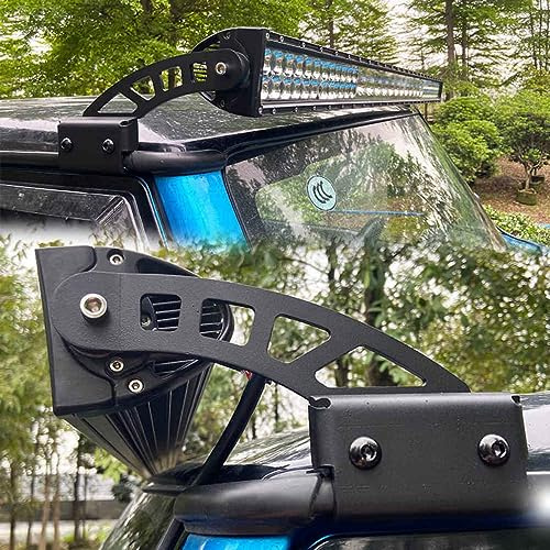 2 Stück Auto-Dachreling-Scheinwerfer-Halterung für Suzuki Jimny Siarra Jb74w Jb64 4X4 2019–2022, Stahlmaterial, Stangenhalterung, Off-Road-Styling, Retrofit-Zubehör