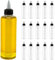 KOHAND 20 Pack 180ML/6OZ Clear Plastic Squeeze Dispensing Bottles with Twist Cap, Empty Tip Nozzle Applicator