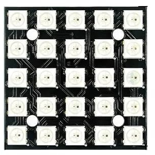 DST WS2812B RGB Vollfarb-LED-Ringmodule, 8/16/24 LEDs, DC 5V, Schwarz PCB (5x5 LED Array)