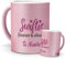 Taza personalizada | Regalo Taylor Swift Forever | Edición Purpurina Rosa | Mensaje para Fans | Pon el nombre o texto que quieras | Cerámica Glam Rosa | Tazas para Leche, Café, Té ... | 350 ML