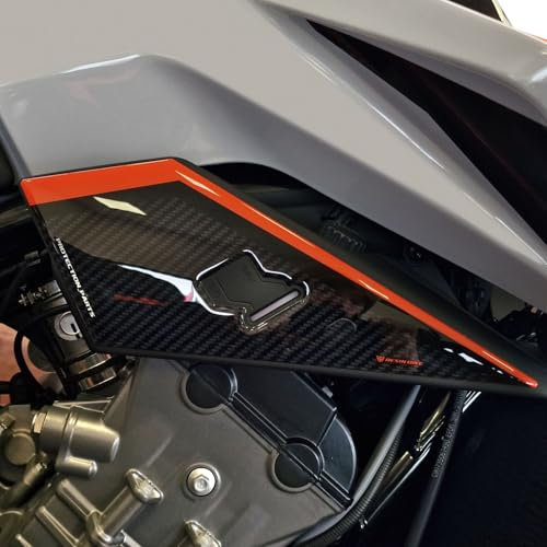 Resin Bike Adesivi Moto Compatibile con KTM 790-890 Duke 2022-2024. Protezioni Para Telaio Centrale da Urti e Graffi. Adesivi Resinati con Effetto 3D Made in Italy