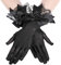 Schwarz Kurze Spitzen Handschuhe Damen, Spitzenhandschuhe Schwarz Mit Schleife, Handschuhe Schwarz Dame, Net Handschuhe Mit Schleife Für Weihnachten Hochzeit Party Teeparty Abschlussball