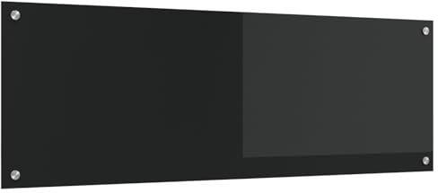 vidaXL Küchenrückwand Schwarz 120x40x0,6 cm Hartglas