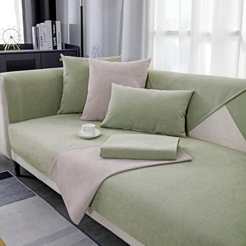 GRUYWC Chenille Sofabezug, Rutschfester Couch üBerzug, Hund Katze Sofaschoner, 1/2/3/4 Sitzer Sofa üBerwurf, füR U Form/L Form Sektionssofa