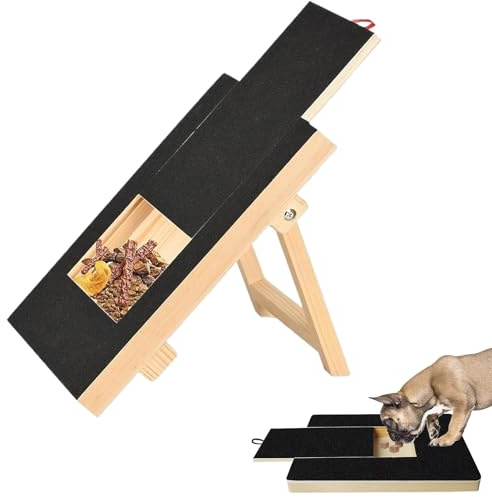 Dranng Planche à Griffer pour Chien avec Boîte à Friandises Intégrée, Lime à Ongles pour Chiens de Toutes Races, Accessoire de Toilettage et Soins des Ongles