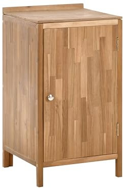 Outdoor-Küchenschrank Akazienholz braun schmal 50x50x90 cm mit Tür Venosa