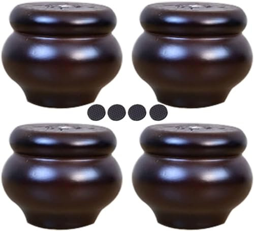 Meubles Juères 4pcs Meubles en Bois Joneurs de canapé-Pied Jambes de Table de Table, de Remplacement des Pieds avec Assiette de Montage et vis, pour Tabouret de canapé Chaise télévisée Armoire en