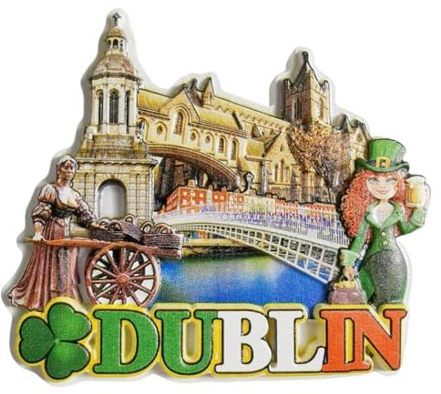 Dublin Irland Kühlschrankmagnet, Reise-Souvenir, Kühlschrankdekoration, 3D-Bastel-Kollektion