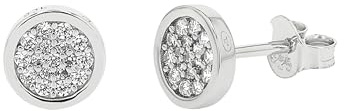 Tom Tailor Ohrstecker für Damen, Sterling Silber 925, mit Zirkonia, 8 mm, silber, Geschenkidee, Ohrschmuck, Damenschmuck, 2100572