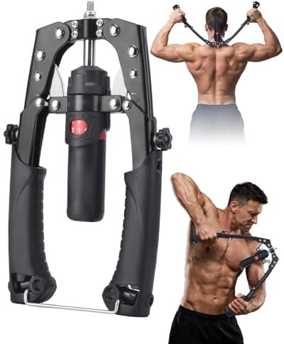 Abahub Twister Arm Exerciser, Enhanced Hydraulic Power Chest Expander for Men Women, 22-440LBS Adjustable Resistance Home Gym Equipment, Shoulder Muscle Trainer for Arm, Chest & Core Workout, Black