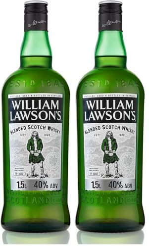 William Lawson's Whisky Blended Scotch, 40% Vol, 150cL / 1.5L, Spirit avec du Malt Fruité (Lot de 2)