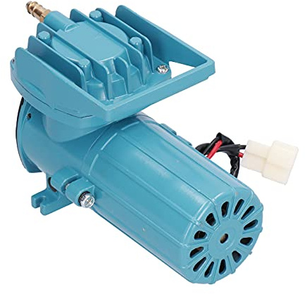 Bewinner Pompe à Oxygène DC 12 V 18 W pour Aquarium, Pompe à Air d'aquaculture Haute Pression avec Compresseur sans Huile, d'aération 38 L/Min pour Système Hydroponique, Bassin, Piscine