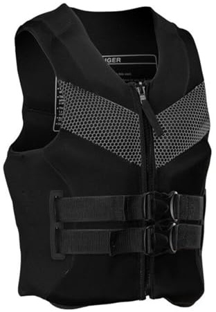 Impact Vest Salvagente In Nylon Dalle L Alla Xxxxl Nei Colori Nero, Grigio E Arancione, Con Buona Galleggiabilità E Vestibilità Aderente Per Kayak, Wakeboard E Sport Acquatici Dinamici