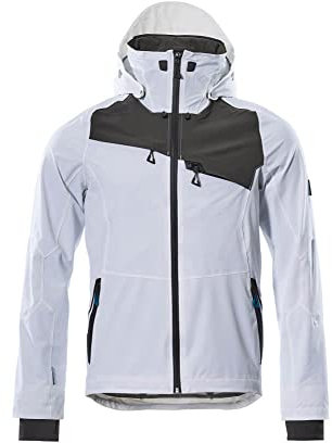 Mascot 17001-411-0618-L Arbeitsjacke Advanced wasserdicht, Weiß/Dunkelanthrazit, L