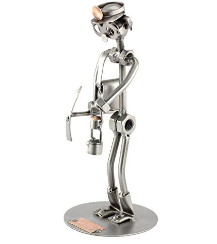 Steelman24 I Schraubenmännchen Bergmann Mit Persönlicher Gravur I Made in Germany I Handarbeit I Geschenkidee I Stahlfigur I Metallfigur