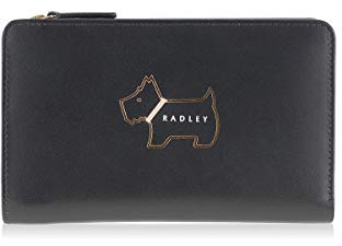 Radley London Heritage Dog Geldbörse, mittelgroß, Schwarz