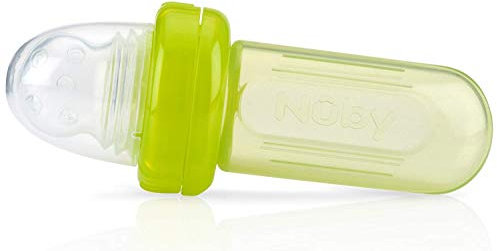 Nuby EZ Squee-Z Babynahrungsspender, Silikon, selbstfütternd, Grün