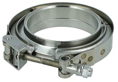 kit v band da 76 mm anelli con centraggio acciaio inox per scarico auto