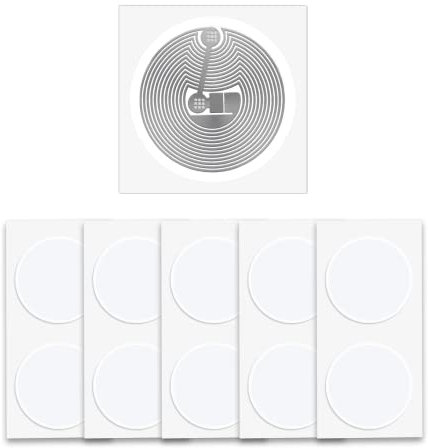 BABIQT 11 pcs NFC Stickers NTAG215 NFC Tags Rewritable NFC 215 Tag 504 Bytes Memory NFC Chip, Compatible with TagMo iOS and All NFC Enabled Devices, Round 25mm (1 inch)