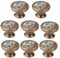 LOVIVER 8X Ceramic Cabinet Knobs,Closet Door Handles,Handmade Vintage Pull Handle Cupboard Door Knobs for Office Desks Drawer Kitchen (B)