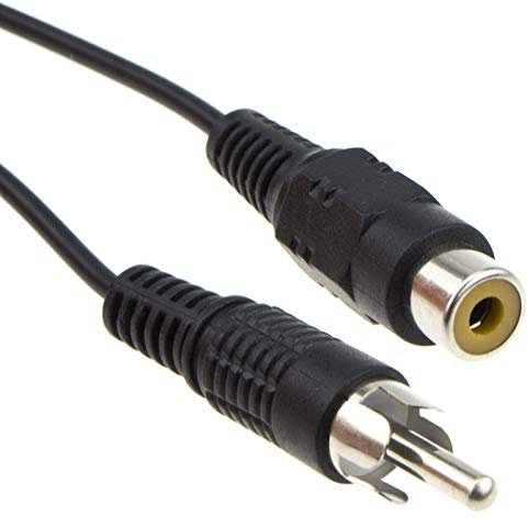 Solo Mono RCA Fono Extensión Cable HI-FI/TV Audio Cable Negro 5 m [5 Metros]