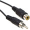 Einzelne Mono Chinch Cinch Verlängerung Kabel HI-FI/TV Audio Anschlusskabel Schwarz 5 m [5 Meter]