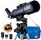 Telescopio Reflector Astronómico, 400/70MM Portátil y Potente con Trípode Profesional, Oculares HD Dobles, Lente Objetivo FMC