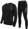 HAINES Thermounterwäsche Herren Winter Skiunterwäsche Warm Funktionsunterwäsche Atmungsaktiv Thermo Unterwäsche für Männer Schwarz,Gr.XXL